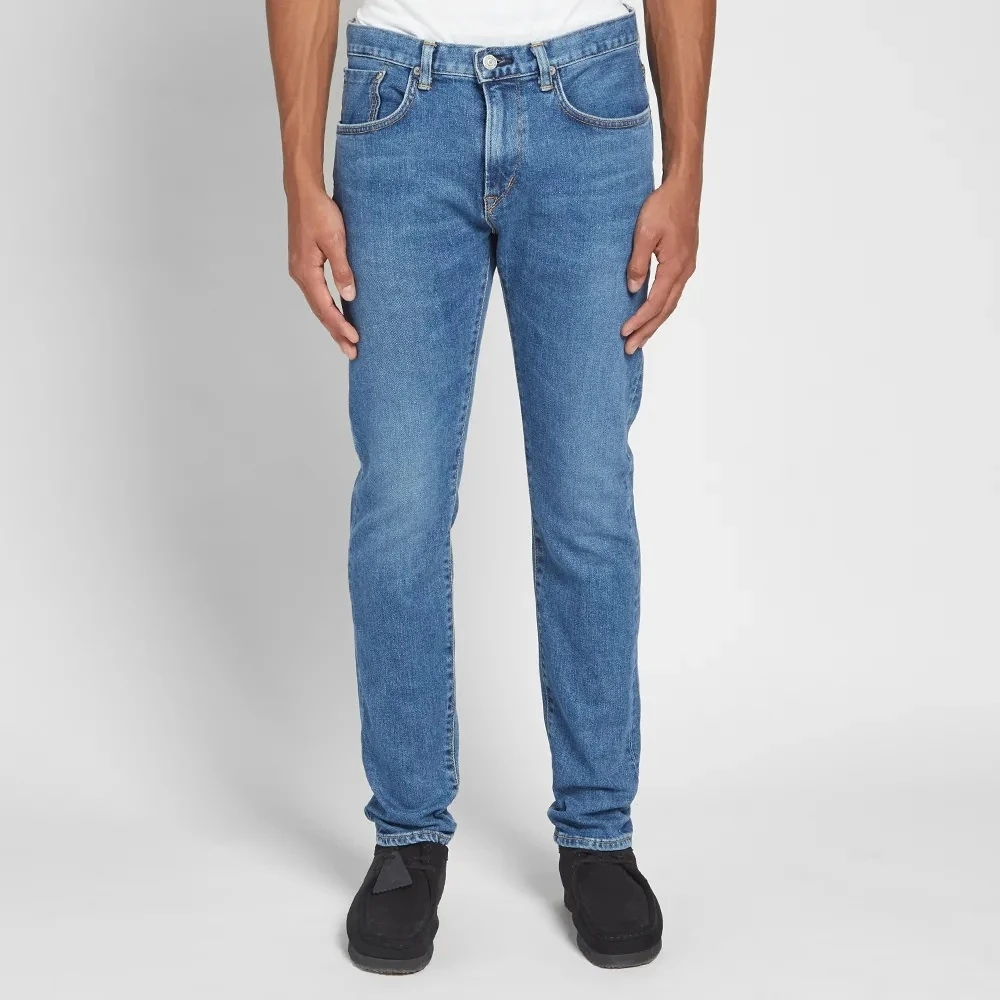 Edwin Slim Tapered Jeans - Made In Japan - Blue Mid Used L30 5 Edwin Slim Tapered Jeans - Made In Japan - Blue Mid Used L30