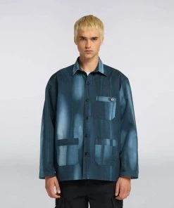Edwin Major Shirt Tie Dye Blue