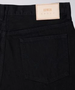 Edwin Regular Tapered Jeans - Made In Japan - Black Rinsed L32