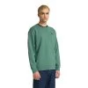 Edwin Base Crew Sweat Felpa Cotton Blue Spruce Garment Washed
