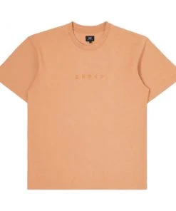 Edwin Katakana Embroidery Natural Tshirt Acacia Wood