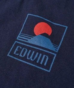 Edwin Sunset On Mt. Fuji Tee Navy