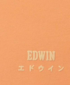 Edwin Logo Tee Cantaloupe Garment Washed