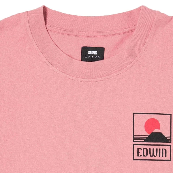 Edwin Sunset On MT Fuji Tee Dusty Rose 5 Edwin Sunset On MT Fuji Tee Dusty Rose