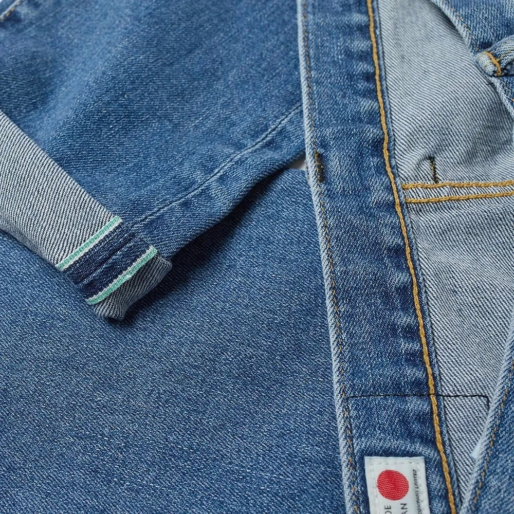 Edwin Slim Tapered Jeans - Made In Japan - Blue Mid Used L30 4 Edwin Slim Tapered Jeans - Made In Japan - Blue Mid Used L30