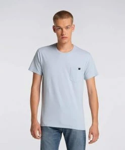 Edwin Pocket T Shirt Blue Fog