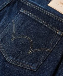 Edwin Regular Tapered Jeans - Made In Japan - Blue Dark Used L32