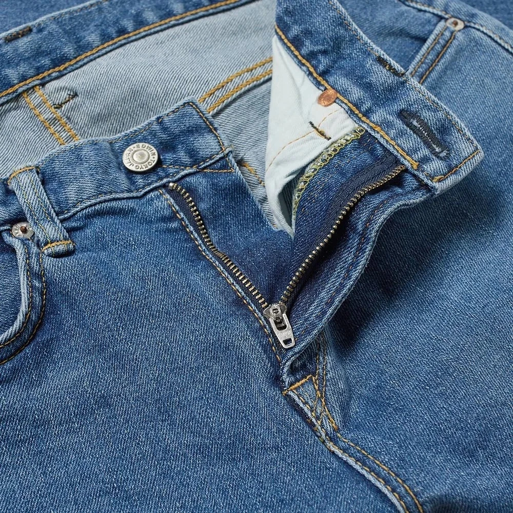 Edwin Slim Tapered Jeans - Made In Japan - Blue Mid Used L30 7 Edwin Slim Tapered Jeans - Made In Japan - Blue Mid Used L30