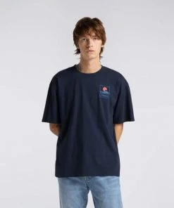 Edwin Navy Sunset On Mt Fuji T Shirt Blazer