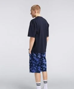 Edwin Universe Printed Short Washed Indigo 11 Edwin Universe Printed Short Washed Indigo