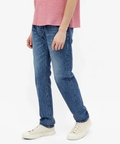 Edwin Regular Tapered Jeans - Made In Japan - Blue Mid Used L32 9 Edwin Regular Tapered Jeans - Made In Japan - Blue Mid Used L32