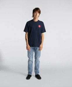 Edwin Japanese Sun T Shirt Navy Blazer
