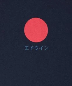 Edwin Japanese Sun T Shirt Navy Blazer