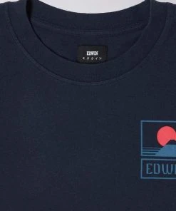 Edwin Navy Sunset On Mt Fuji T Shirt Blazer