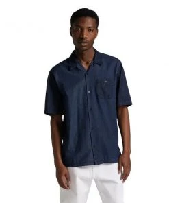 Edwin Resort SS Shirt Blue Denim Wash