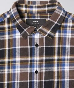 Edwin Don Mid Flannel Brushed Shirt Java Brown