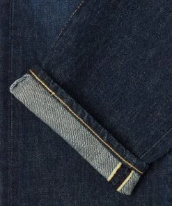 Edwin Regular Tapered Nihon Menpu Jeans Dark Pure Indigo Blue Dark Used