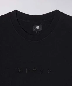 Edwin Katakana Embroidery T Shirt Black 8 Edwin Katakana Embroidery T Shirt Black
