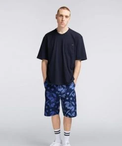Edwin Universe Printed Short Washed Indigo 10 Edwin Universe Printed Short Washed Indigo