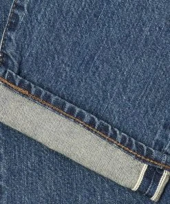 Edwin Regular Tapered Jeans Blue Mid Used Made In Japan