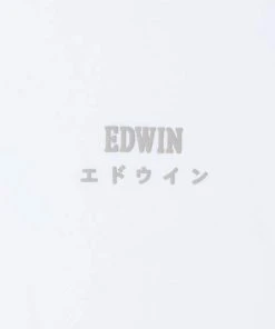 Edwin L S Logo Chest T Shirt White
