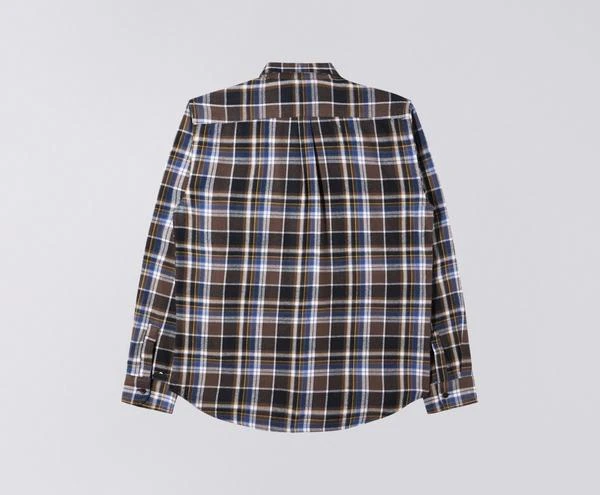 Edwin Don Mid Flannel Brushed Shirt Java Brown 3 Edwin Don Mid Flannel Brushed Shirt Java Brown