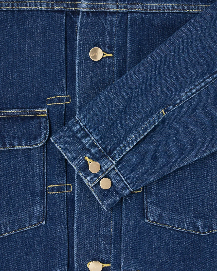 Edwin E-Classic Jacket - Blue Mid Stone Wash 6 Edwin E-Classic Jacket - Blue Mid Stone Wash
