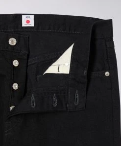 Edwin 'Made in Japan' Slim Tapered Purple x White Kaihara Selvage Jeans (Black Rinsed)