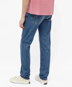 Edwin Regular Tapered Jeans - Made In Japan - Blue Mid Used L32 10 Edwin Regular Tapered Jeans - Made In Japan - Blue Mid Used L32