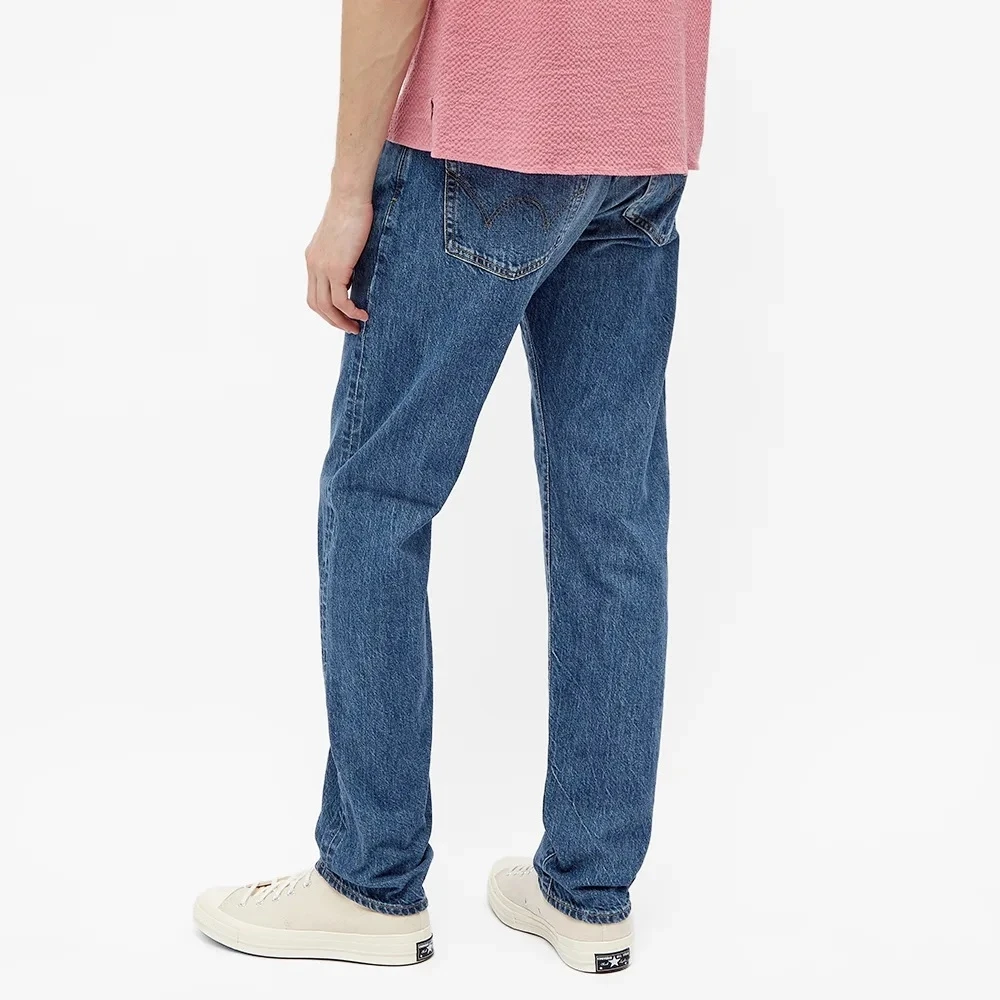 Edwin Regular Tapered Jeans - Made In Japan - Blue Mid Used L32 6 Edwin Regular Tapered Jeans - Made In Japan - Blue Mid Used L32