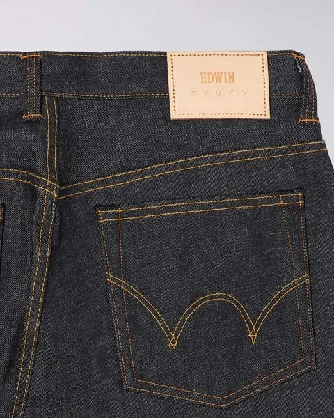 Edwin Loose Straight Nihon Menpu Jeans Dark Indigo Blue Raw State 5 Edwin Loose Straight Nihon Menpu Jeans Dark Indigo Blue Raw State
