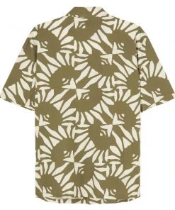 Edwin Hanakotoba Cotton Crepe Shirt Khaki Natural