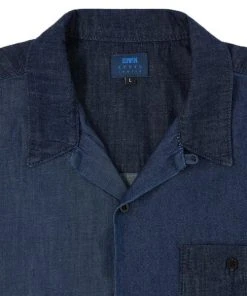 Edwin Resort SS Shirt Blue Denim Wash