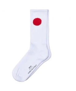 Edwin Japanese Sun Socks X Democratique White