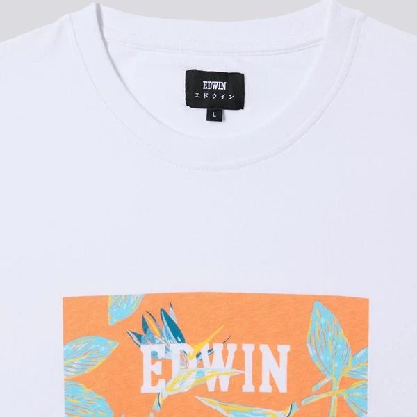 Edwin Birds Of Paradise Tee White Cantaloupe 4 Edwin Birds Of Paradise Tee White Cantaloupe