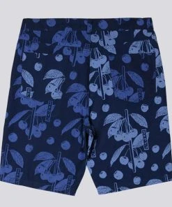 Edwin Universe Printed Short Washed Indigo