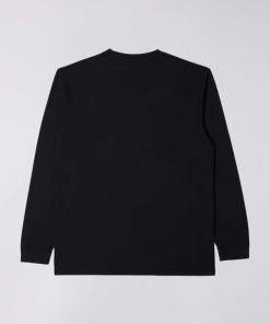 Edwin L S Logo Chest T Shirt Black