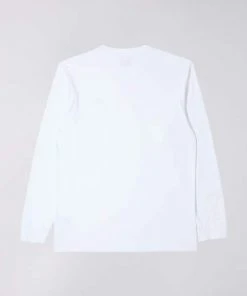 Edwin L S Logo Chest T Shirt White