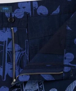 Edwin Universe Printed Short Washed Indigo