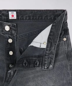 Edwin Slim Tapered Jeans Black Light Used Made In Japan