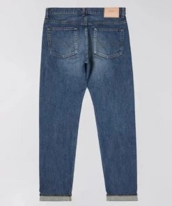 Edwin Regular Tapered Jeans Blue Mid Used Made In Japan