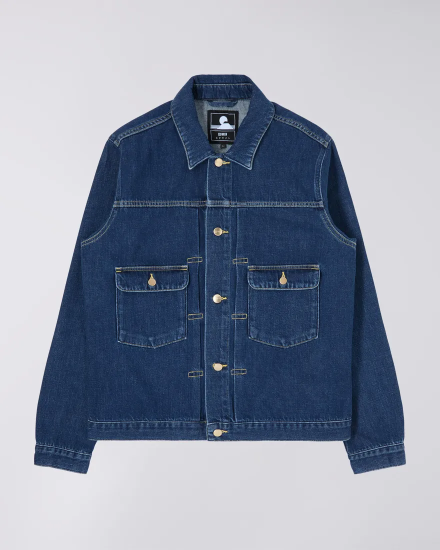 Edwin E-Classic Jacket - Blue Mid Stone Wash 3 Edwin E-Classic Jacket - Blue Mid Stone Wash