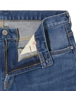 Edwin Slim Tapered Jeans - Made In Japan - Blue Mid Used L32