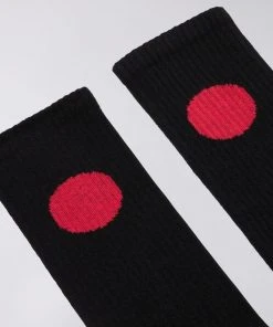 Edwin X Democratique Japanese Sun Socks - Black