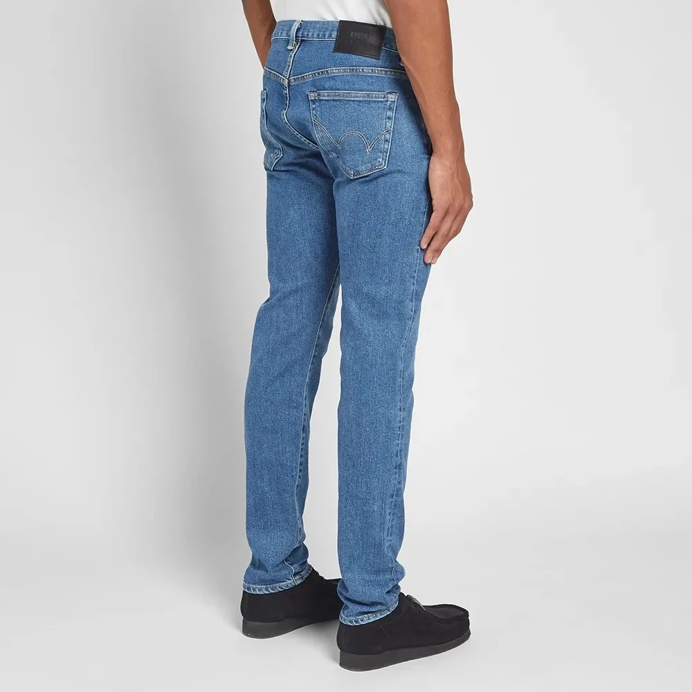 Edwin Slim Tapered Jeans - Made In Japan - Blue Mid Used L30 6 Edwin Slim Tapered Jeans - Made In Japan - Blue Mid Used L30