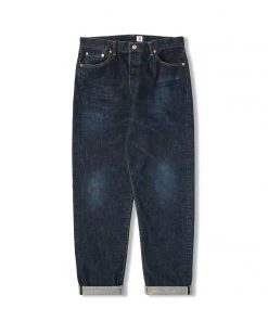 Edwin Loose Tapered Nihon Menpu Dark Pure Indigo Selvedge Jeans - Blue (Dark Used)