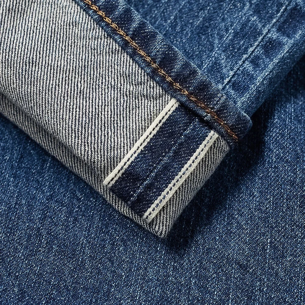 Edwin Regular Tapered Jeans - Made In Japan - Blue Mid Used L32 4 Edwin Regular Tapered Jeans - Made In Japan - Blue Mid Used L32