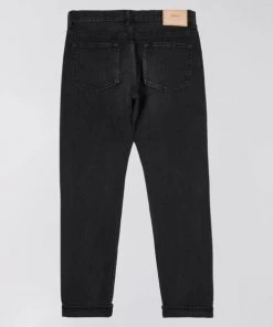 Edwin Regular Tapered Jeans Black Dark Used Made In Japan