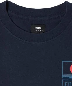 Edwin Sunset On MT Fuji Tee Navy Blazer