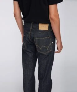 Edwin ED 47 Red Listed Selvedge Denim Blue Unwashed Men Jeans